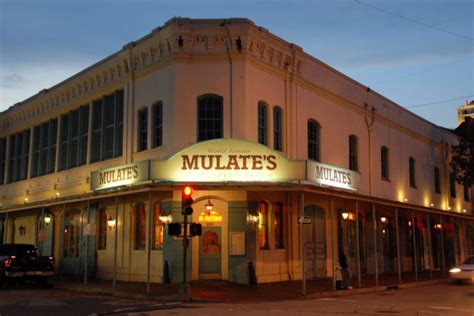Mulate's new orleans - Live Music Nightly at 7:00pm Get your dancin' shoes on and head on out to Mulate's! Enjoy Cajun music entertainment nightly. Don't be shy to jump on in and learn to Cajun two-step. The team at Mulate's Cajun Restaurant will definitely help you learn how to become a great Cajun dancer. ... New Orleans LA 70130